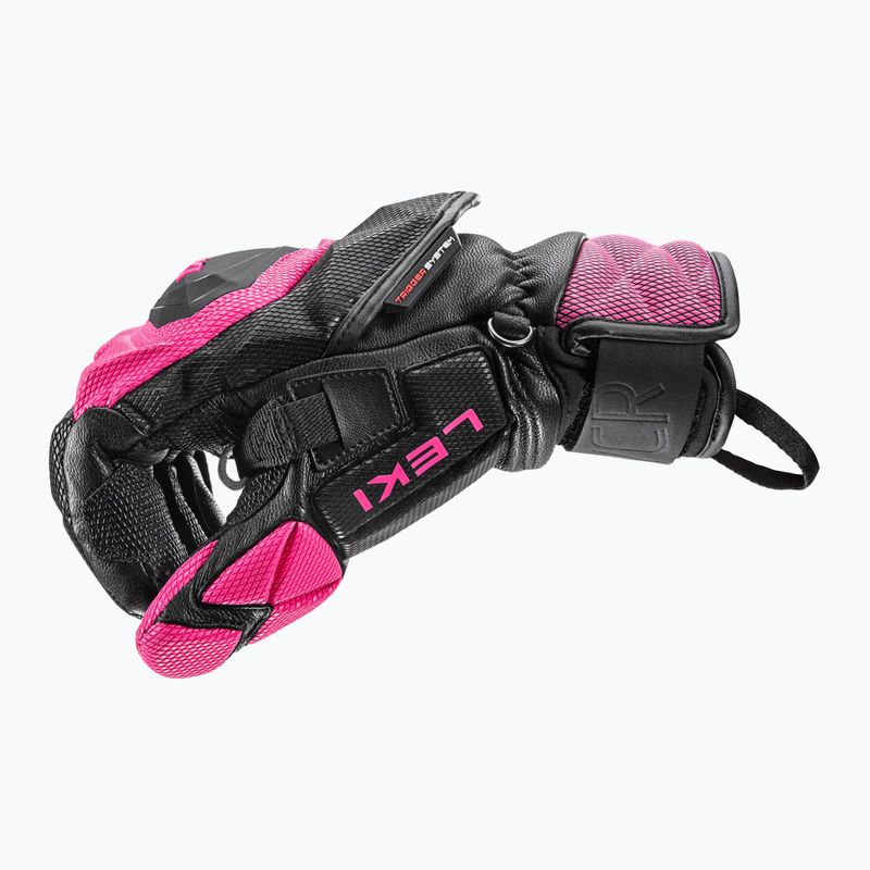 Dámské lyžařské rukavice  LEKI WCR Venom SL 3D black/ pink 10