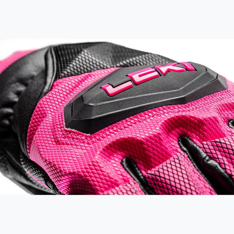 Dámské lyžařské rukavice  LEKI WCR Venom SL 3D black/ pink 12