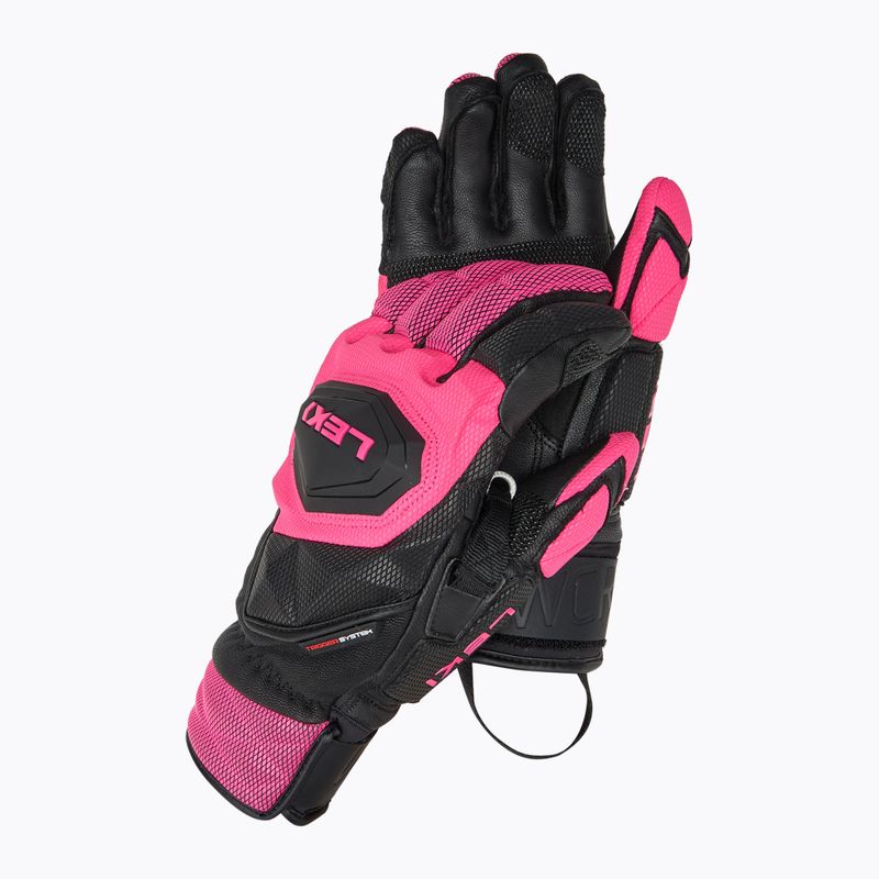 Dámské lyžařské rukavice  LEKI WCR Venom SL 3D black/ pink