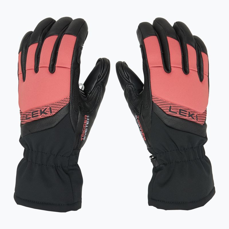 Dámské lyžařské rukavice  LEKI Griffin Base 3D black/ rose 3