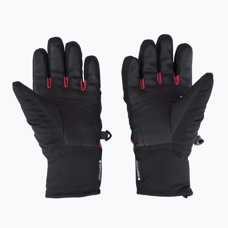 Dětské lyžařské rukavice LEKI Griffin 3D Junior black/ rose 3
