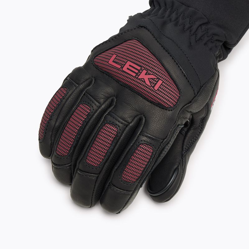 Dámské lyžařské rukavice  LEKI Griffin Pro 3D black/ rose 5