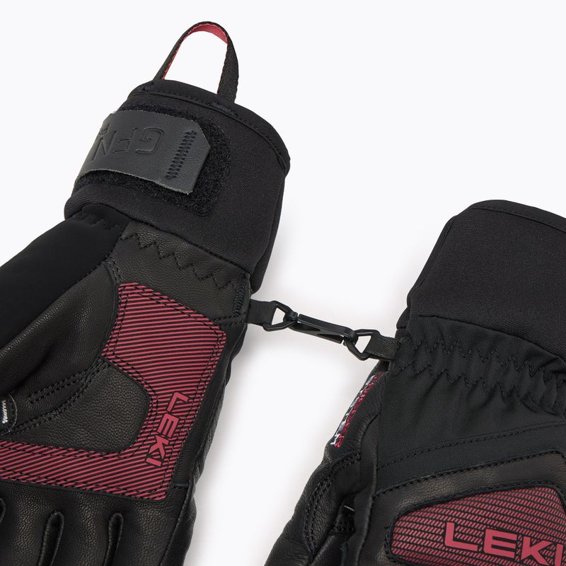 Dámské lyžařské rukavice  LEKI Griffin Pro 3D black/ rose 6