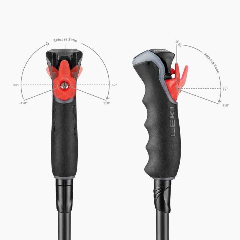 Lyžařské hole LEKI Artena Airfoil 3D black/dark anthracite/rose gold 7