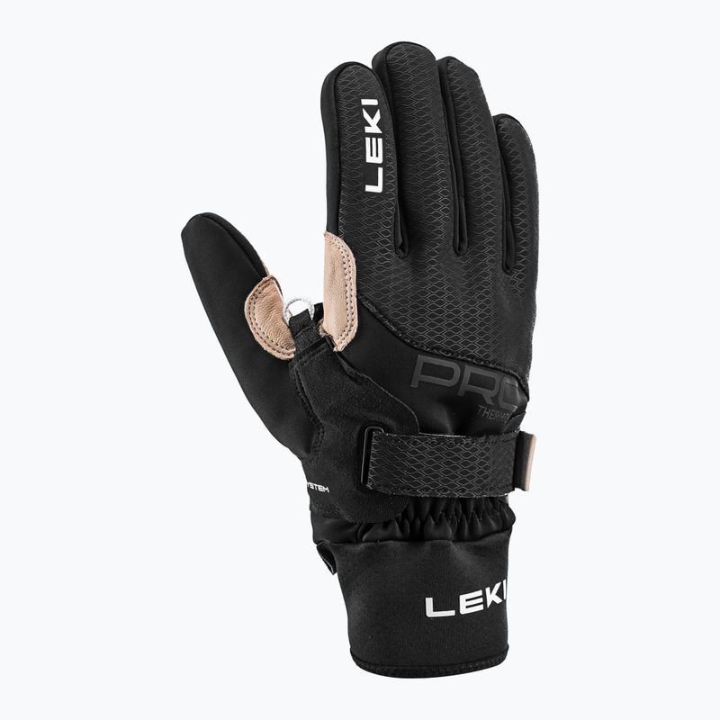 Rukavice na běžecké lyžování LEKI PRC Premium ThermoPlus Shark black/sand 2