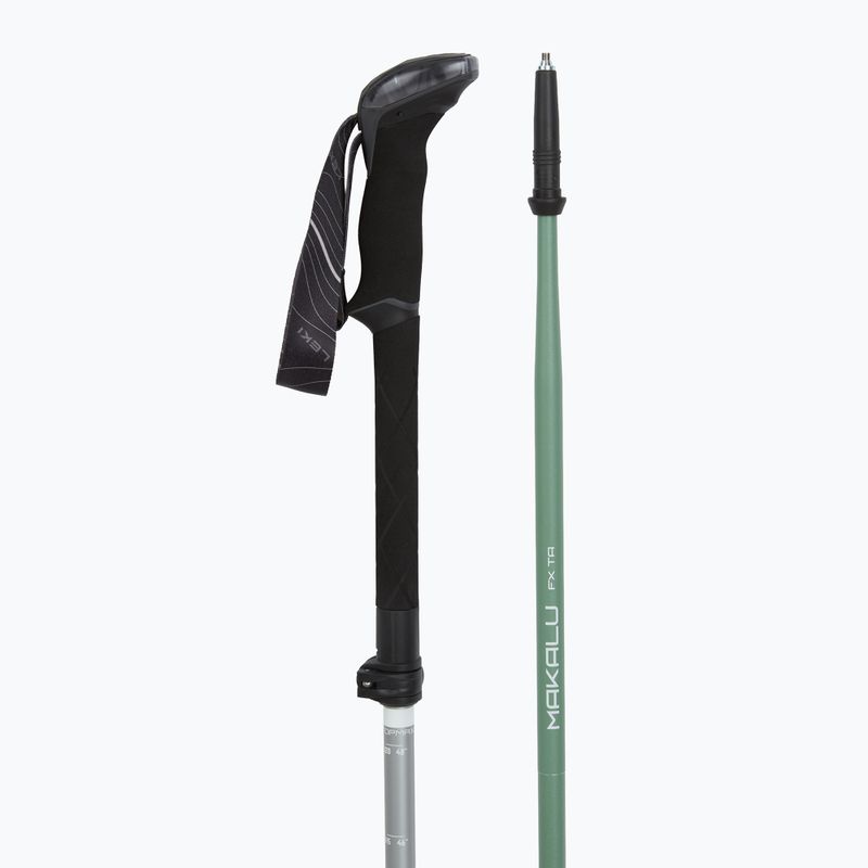 Trekové hole LEKI Makalu FX TA silver/greygreen/white 3