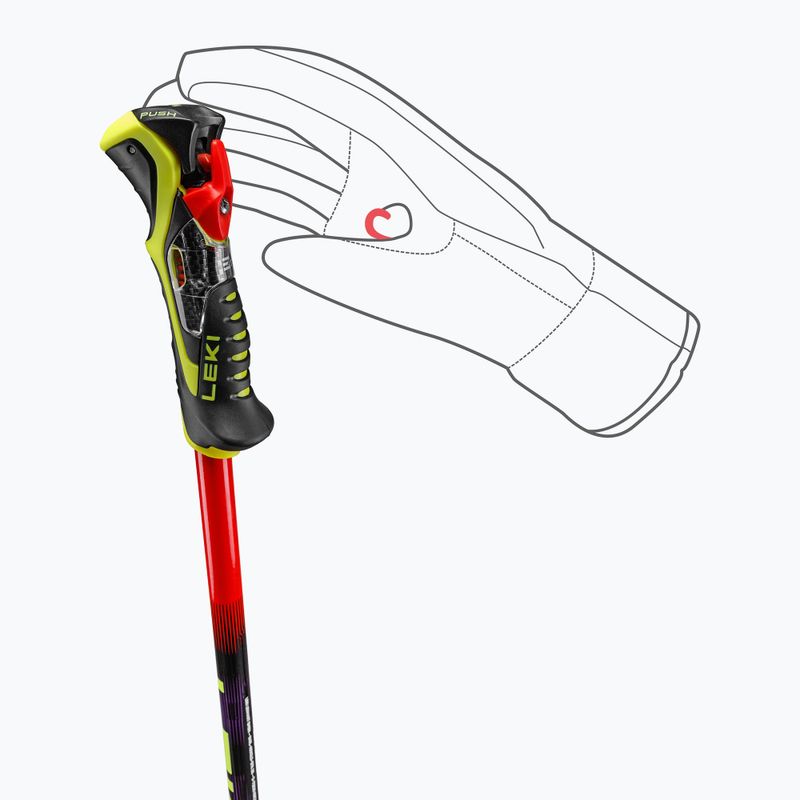 Lyžařské hole LEKI Venom SL TR bright red/black/neon yellow 5