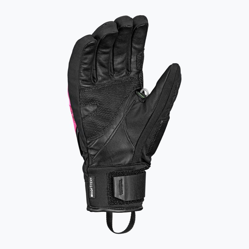 Lyžařské rukavice LEKI WCR Core TR black/neon pink/neon yellow 3