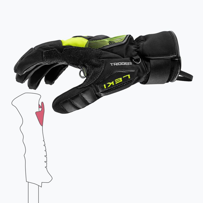 Lyžařské rukavice LEKI WCR Core TR black/neon yellow 5