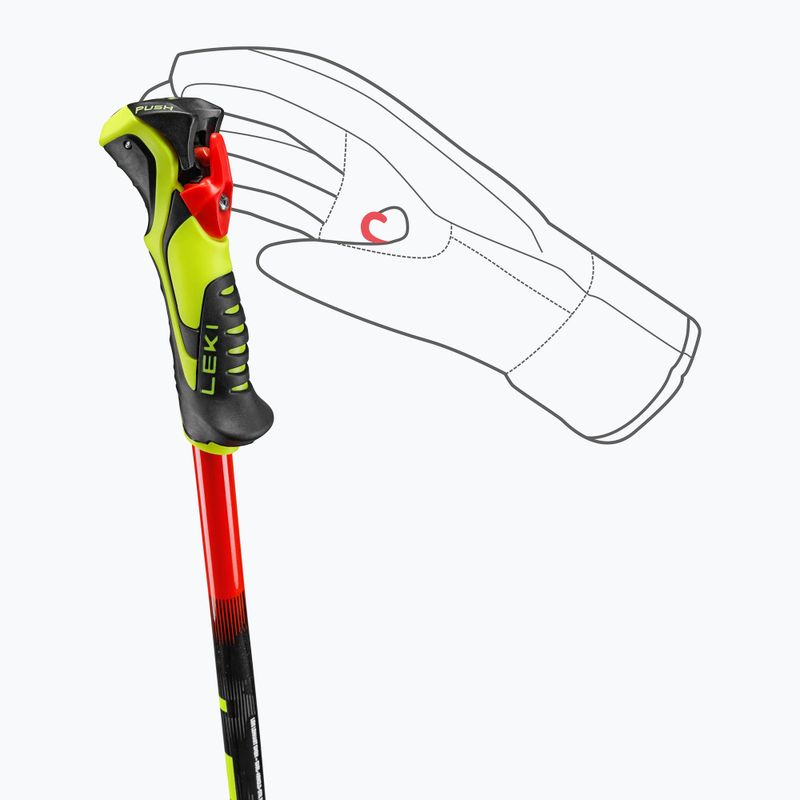 Dětské lyžařské hole LEKI WCR Evo Lite SL TR bright red/black/neon yellow 6