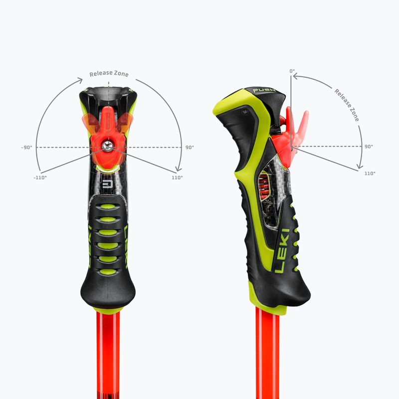 Dětské lyžařské hole LEKI WCR Pro Lite SL TR bright red/black/neon yellow 7