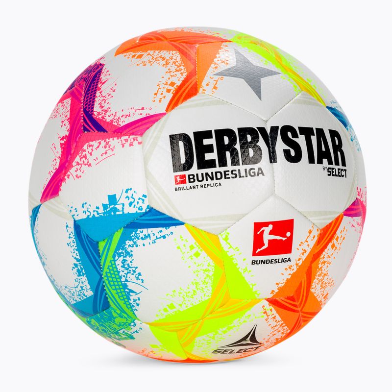 Derbystar Bundesliga Brillant Replika fotbalový míč v22 bílá a barevná 2