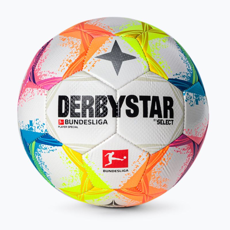 Derbystar Player Special V22 bílý a barevný fotbalový míč 3995800052