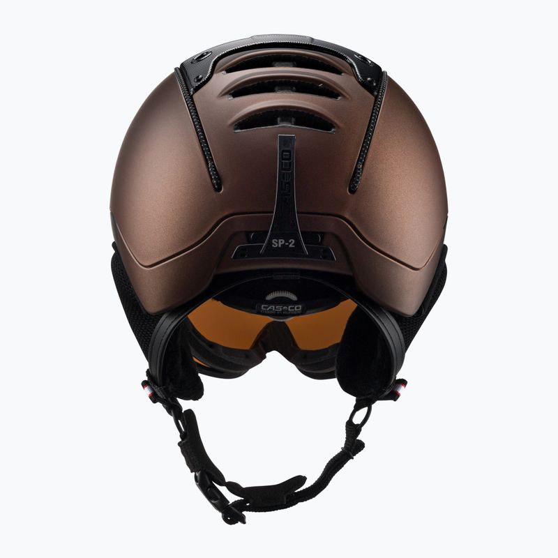 Lyžařská helma CASCO SP-2 Carbonic Visor hnědá 07.3733 3