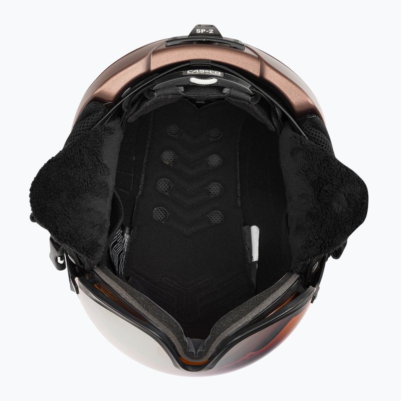Lyžařská helma CASCO SP-2 Carbonic Visor hnědá 07.3733 5