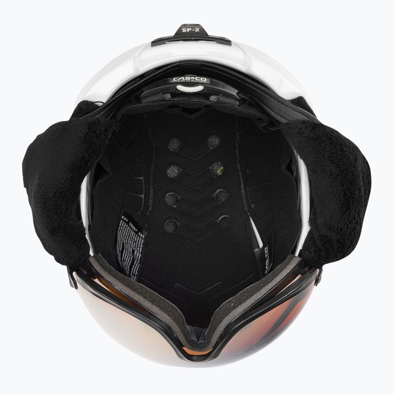 Lyžařská přilba CASCO SP-2 Carbonic Visor bílá 07.3737 5