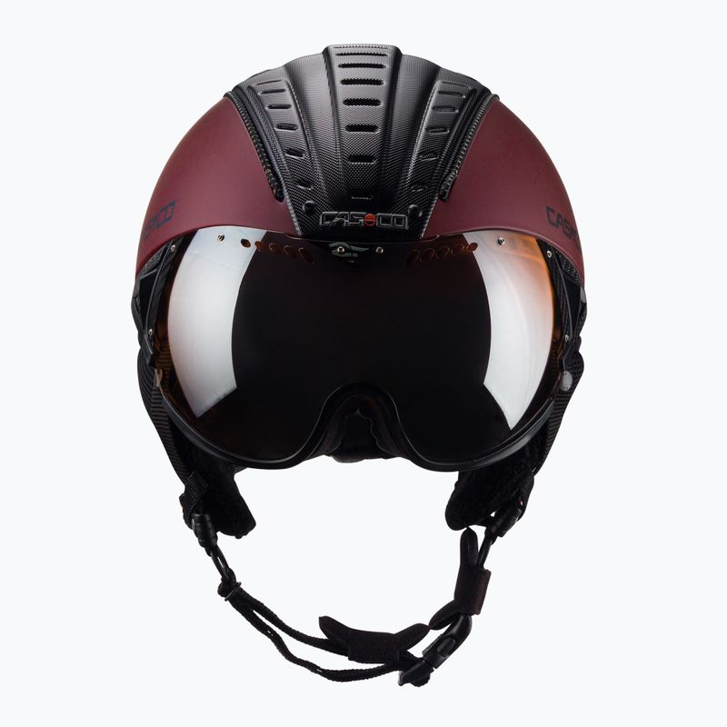 Lyžařská přilba CASCO SP-2 Carbonic Visor červená 07.3738 2