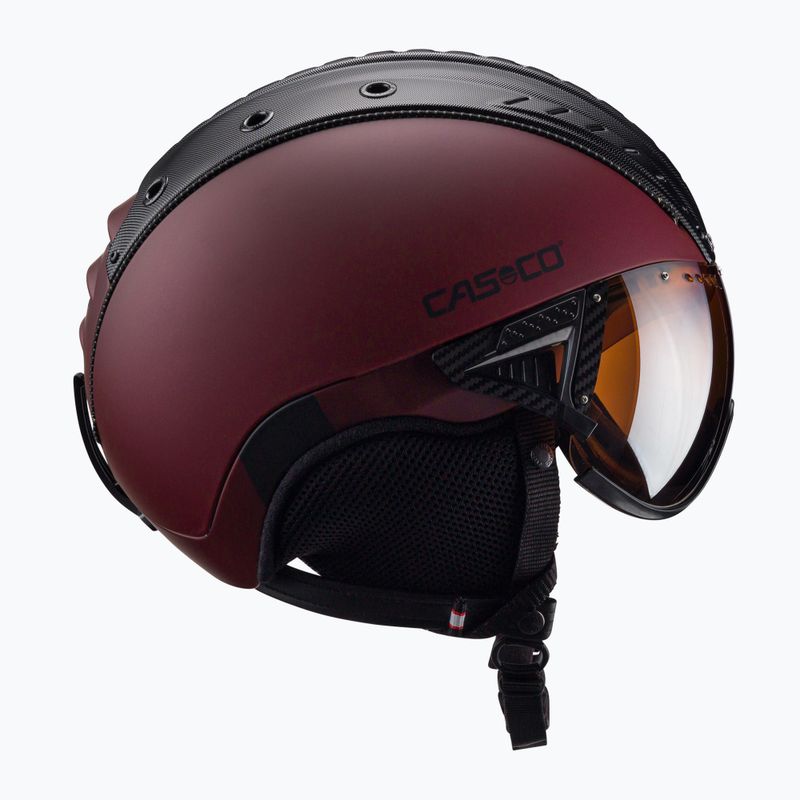 Lyžařská přilba CASCO SP-2 Carbonic Visor červená 07.3738 3