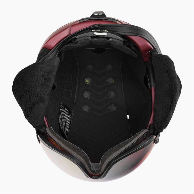 Lyžařská přilba CASCO SP-2 Carbonic Visor červená 07.3738 5