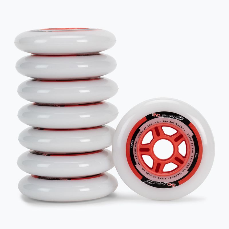 Powerslide PS One Spacer/Bearings 8-Pack 8 ks koleček pro kolečkové brusle červená 905302 2