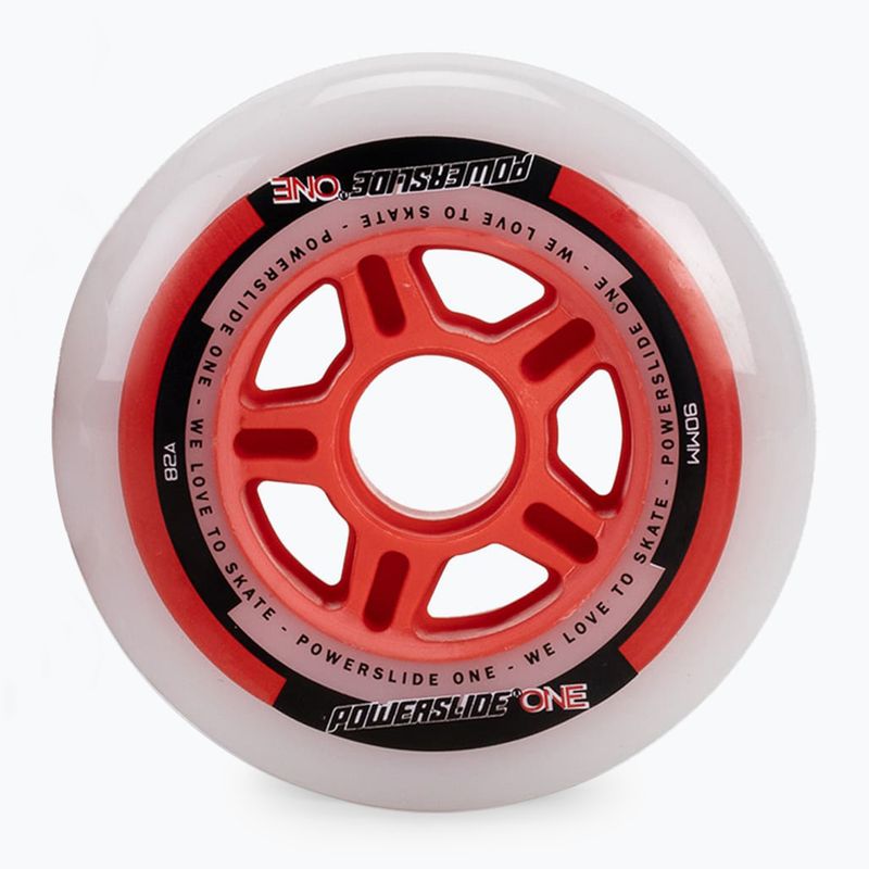 Powerslide PS One Spacer/Bearings kolečka pro kolečkové brusle 8 ks. 90mm/82A bílá 905304