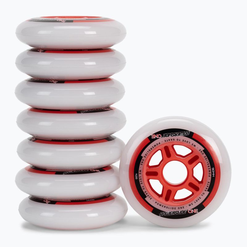 Powerslide PS One Spacer/Bearings kolečka pro kolečkové brusle 8 ks. 90mm/82A bílá 905304 2
