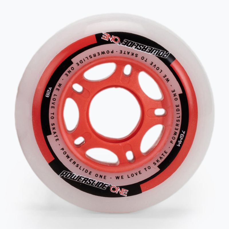 Powerslide PS One Spacer/Bearings kolečka pro kolečkové brusle 76mm/82A 8 ks bílá 905310