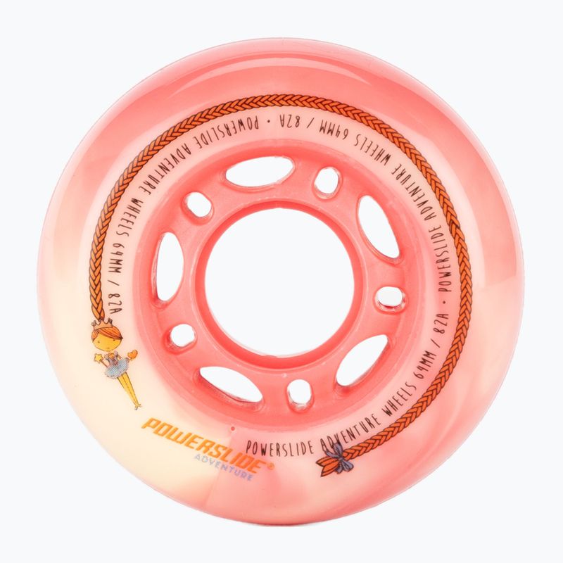 Powerslide Princess Girls Wheel 64 4-pack pink 905315 kolečka pro kolečkové brusle 2
