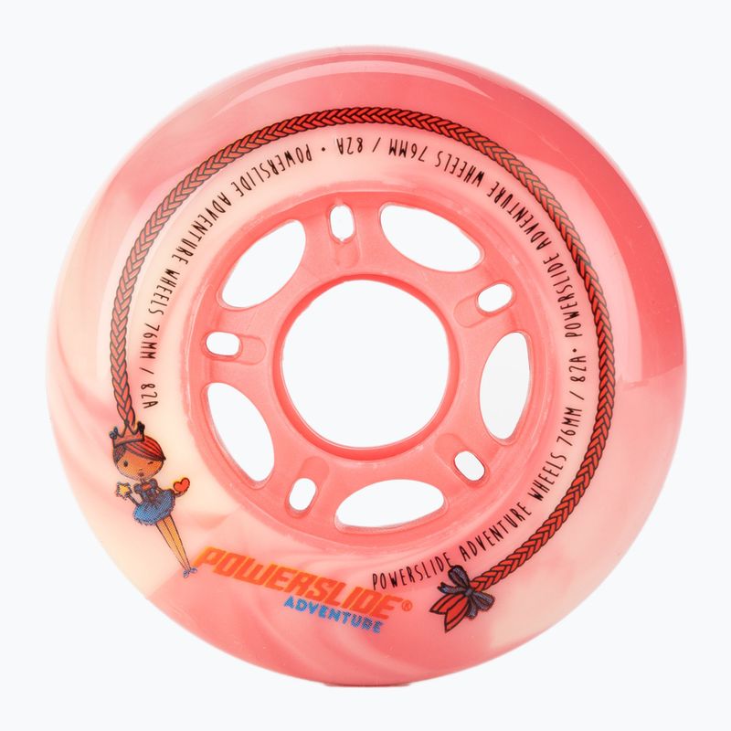 Powerslide Princess Girls Wheel 76 4-pack pink 905317 kolečka pro kolečkové brusle 2