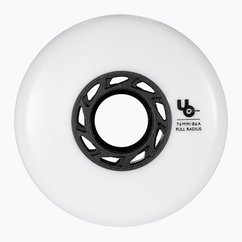 UNDERCOVER WHEELS Týmová kolečka pro kolečkové brusle 76 mm/86A 4 ks bílá