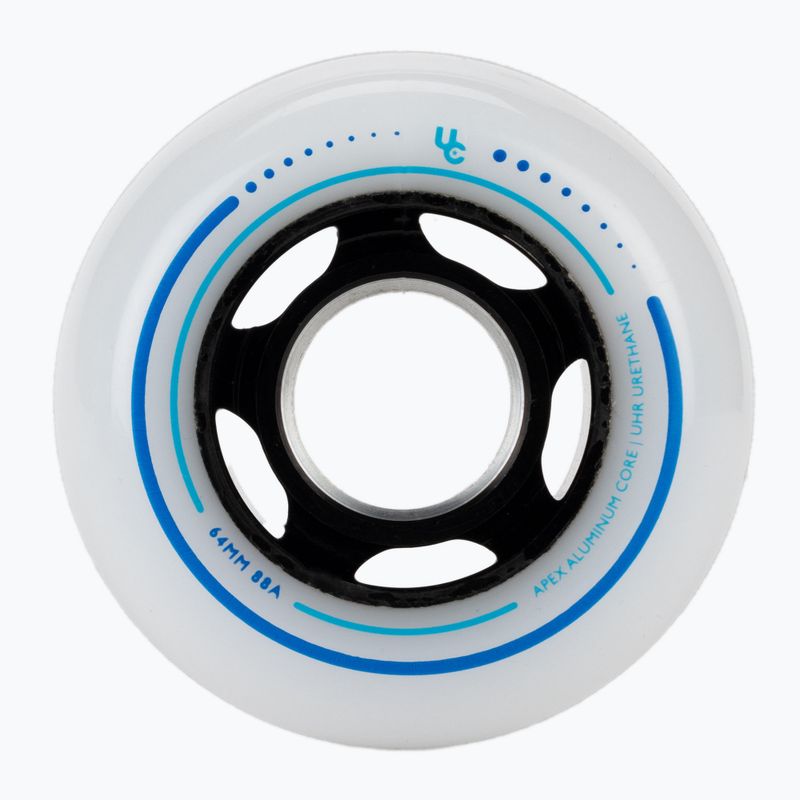 UNDERCOVER WHEELS Apex 64 4-Pack bílá/černá kolečka pro kolečkové brusle 406193 2