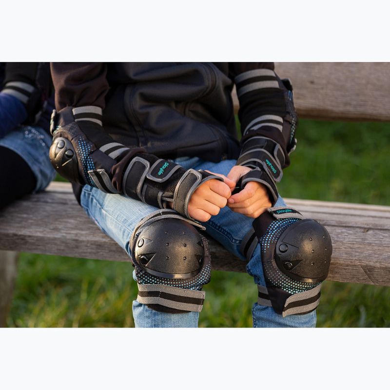 Dětské kolečkové brusle s chrániči Playlife Joker Combo Jr blue sky 11