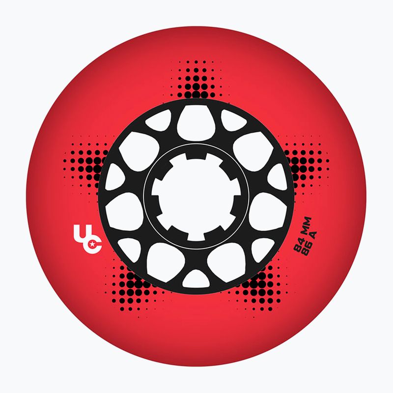 Kolečka na inline brusle UNDERCOVER WHEELS Team Pro 84 mm/86A 4 pcs. red