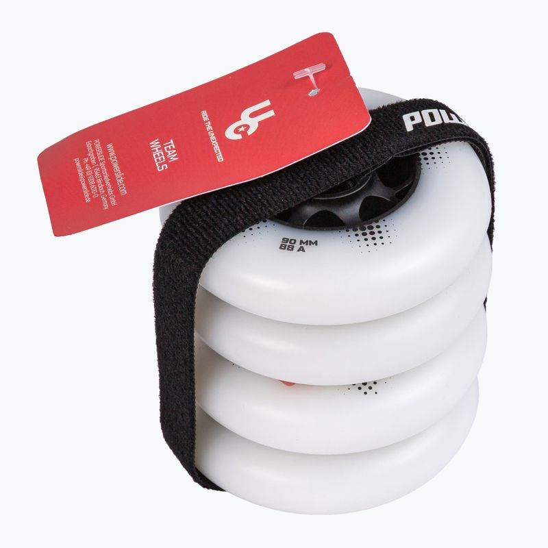 Kolečka na inline brusle UNDERCOVER WHEELS Team Pro 90 mm/88A 4 pcs. white 2