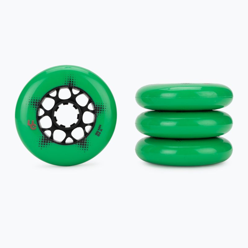 Kolečka na inline brusle UNDERCOVER WHEELS Team Pro 90 mm/84A 4 pcs. green 2