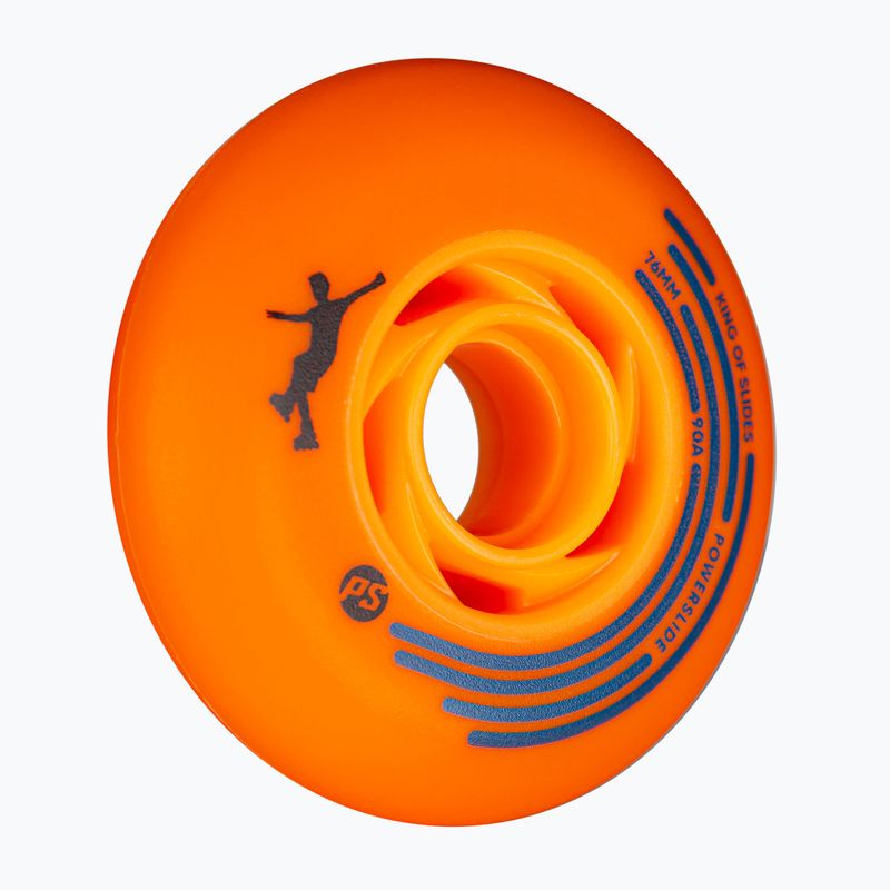 Kolečka na inline brusle Powerslide King of Slides 4 pcs 76 mm/90A orange/orange 3