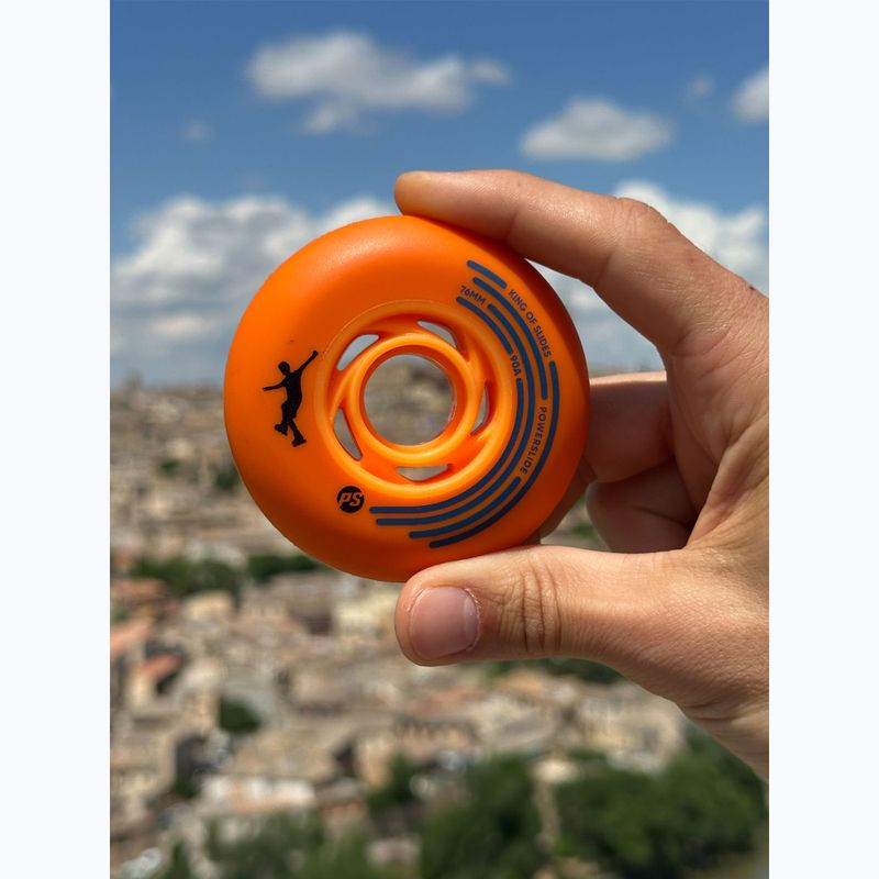 Kolečka na inline brusle Powerslide King of Slides 4 pcs 76 mm/90A orange/orange 5