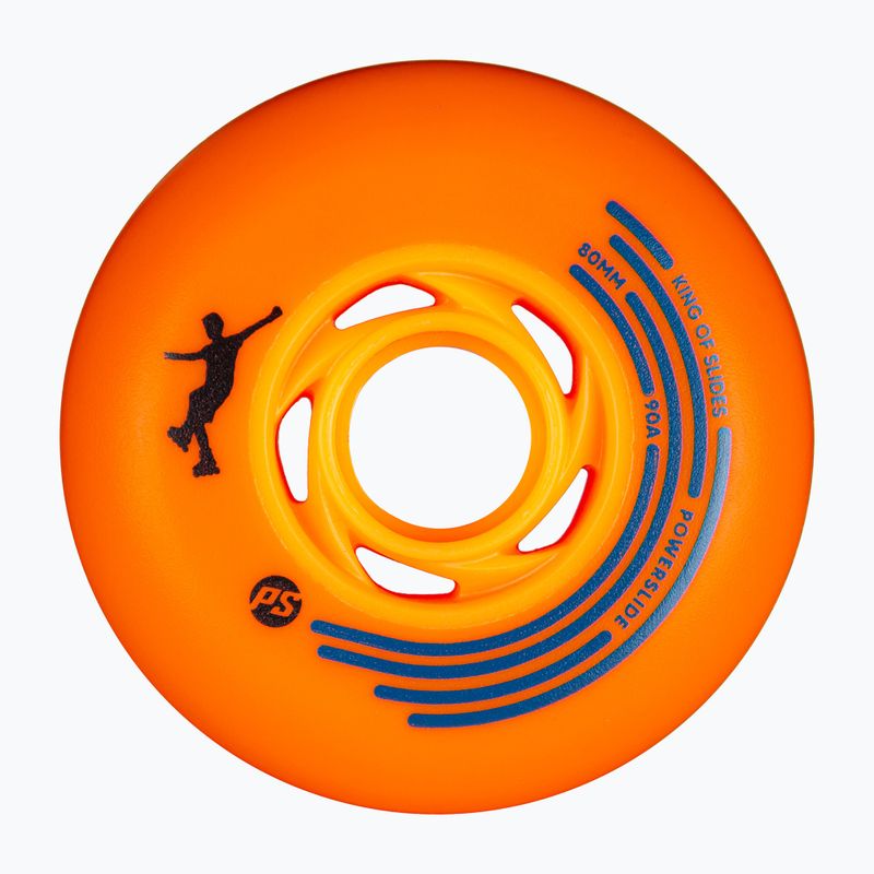 Kolečka na inline brusle Powerslide King of Slides 4 pcs. 80 mm/90A orange/orange 2