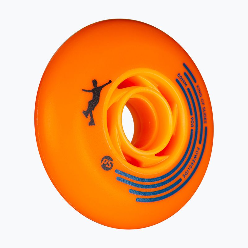 Kolečka na inline brusle Powerslide King of Slides 4 pcs. 80 mm/90A orange/orange 3