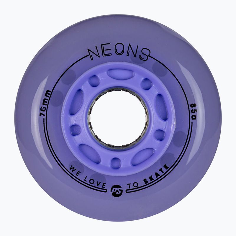 Kolečka na inline brusle Powerslide Neons LED 76 mm/85A 4 pcs. lilac