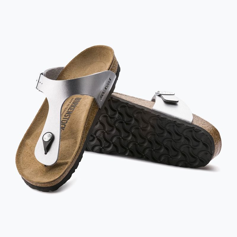 Žabky BIRKENSTOCK Gizeh Birko-Flor Narrow silver 5