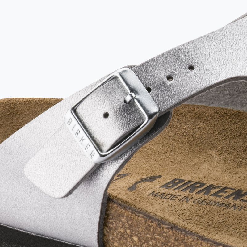 BIRKENSTOCK Gizeh BF Regular stříbrné žabky 10