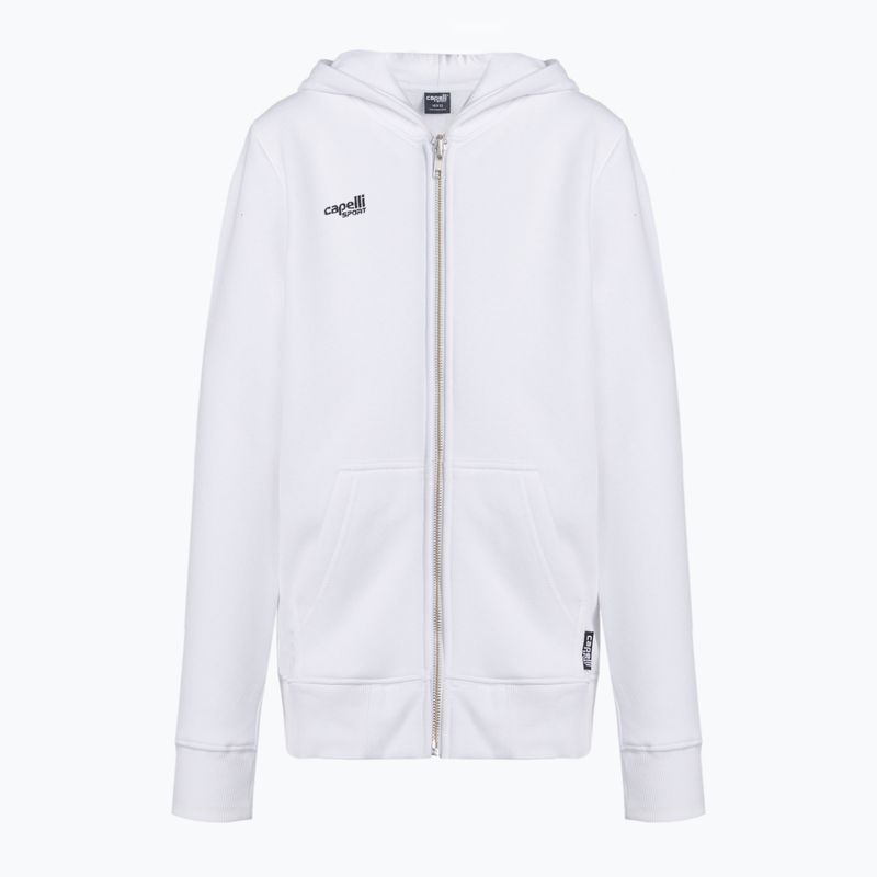 Dětská mikina Capelli Basics Youth Zip Hoodie bílá