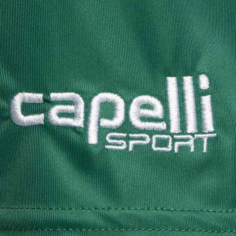 Capelli Sport Cs One Youth Match zeleno-bílé dětské fotbalové šortky 3