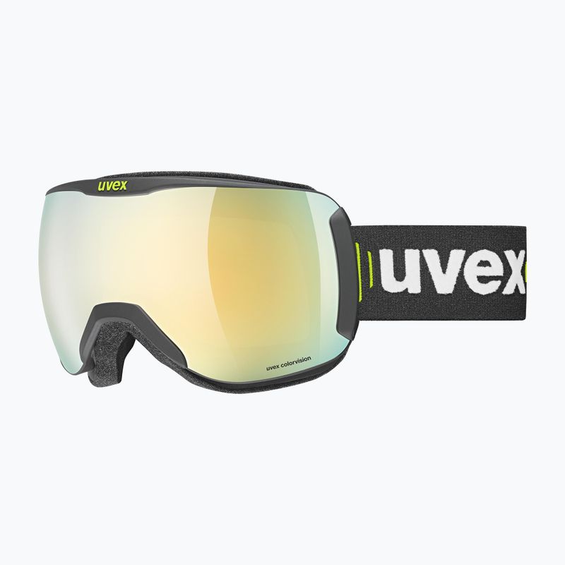 Lyžařské brýle  UVEX Downhill 2100 CV Race black matt/mirror gold clear