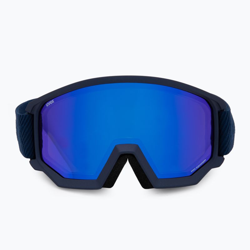 Lyžařské brýle UVEX Athletic FM navy matt/mirror blue green 2