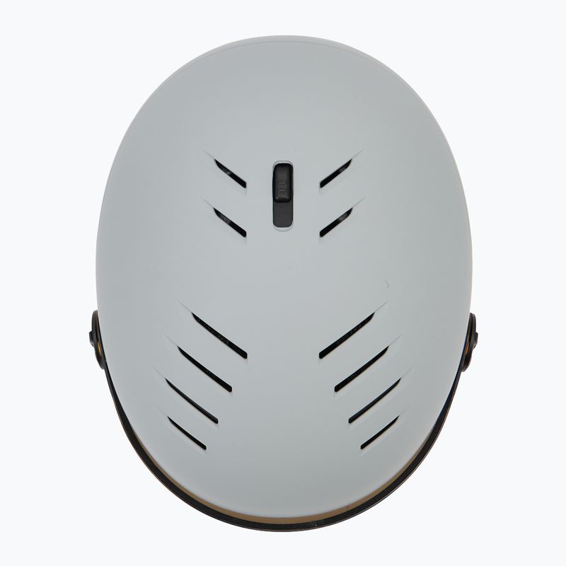 Lyžařská helma UVEX Wanted Visor rhino matt/mirror blue/smoke 5