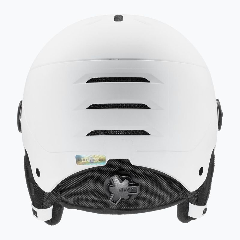 Dětská lyžařská helma UVEX Rocket Visor Jr white/black matt/mirror blue/smoke 3