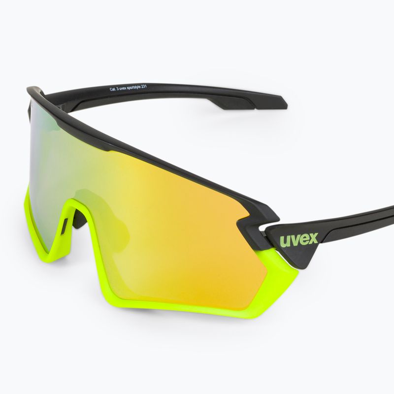 Cyklistické brýle UVEX Sportstyle 231 černo-zelené S5320652616 5