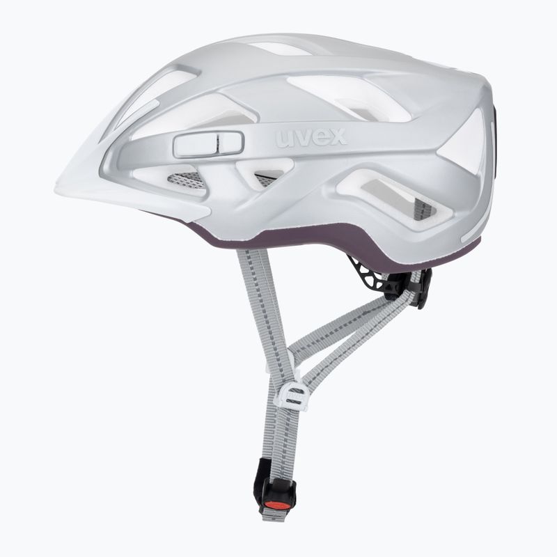 Cyklistická přilba UVEX City Active silver/plum matt 3